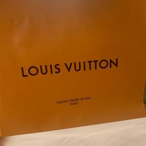 Brand new Large authentic Louis Vuitton paper bag with string fabric handles